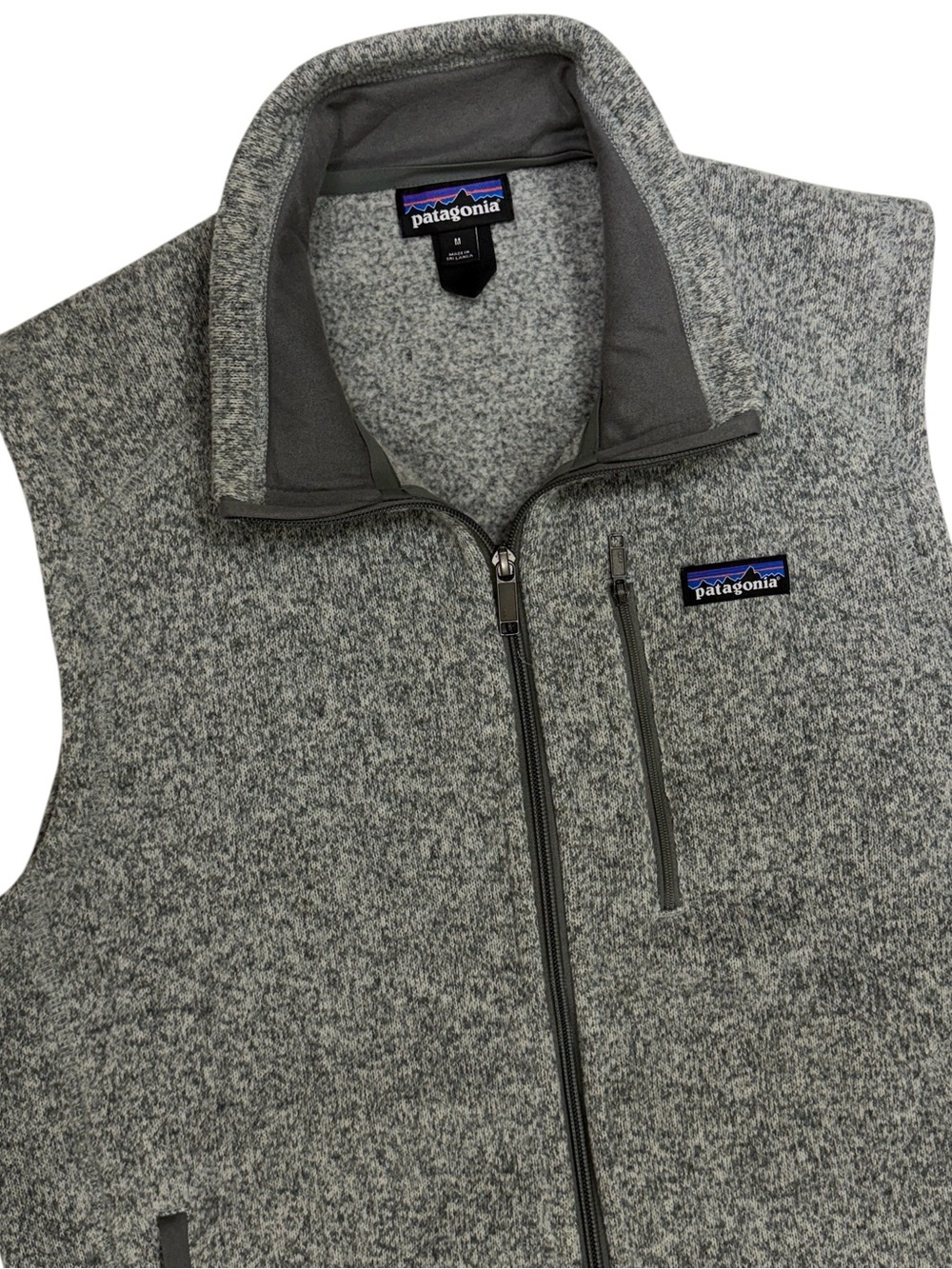 Patagonia Better Sweater Vest Mens Medium Grey Stonewash Fleece Full Zip 25882